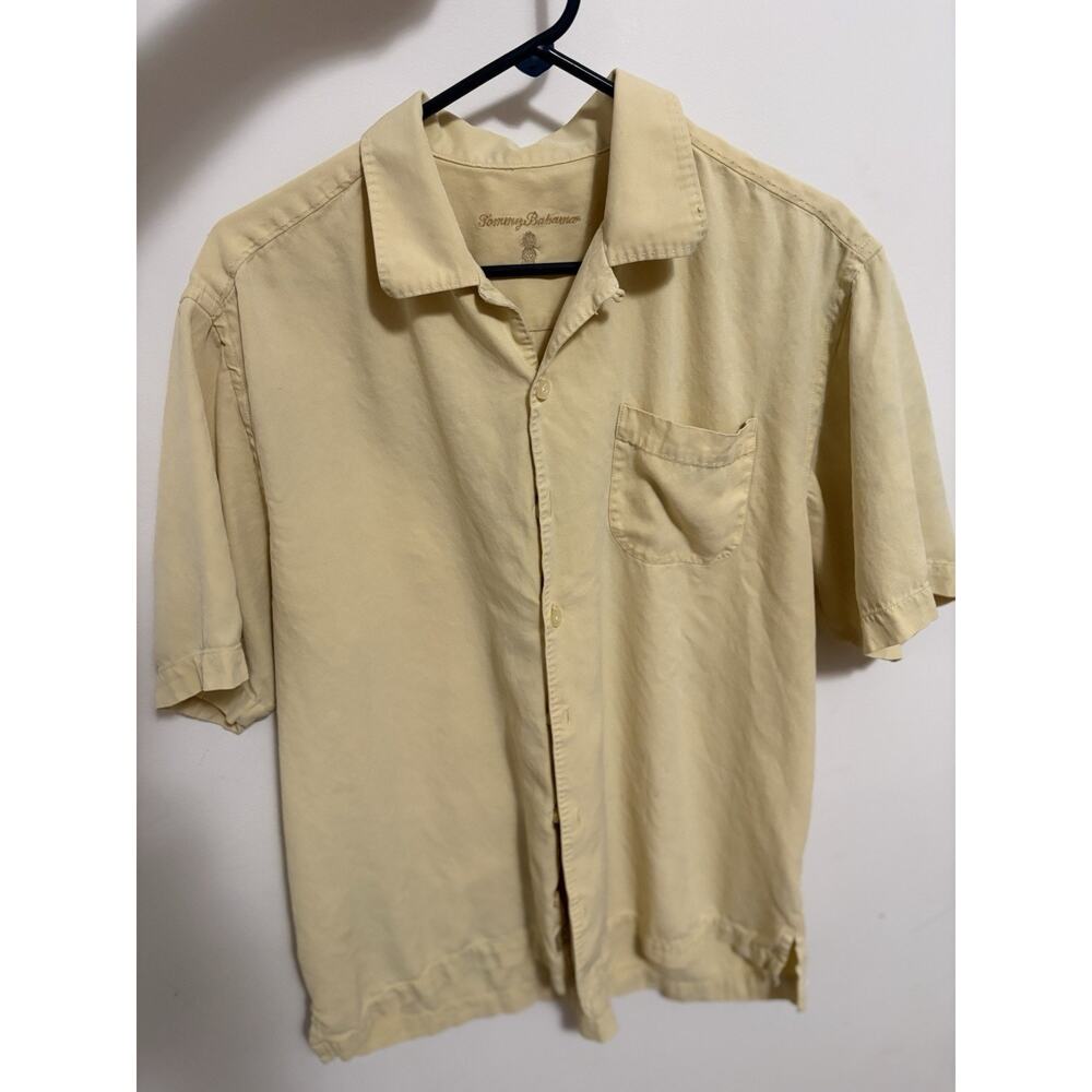 Tommy Bahama Men’s Short Sleeve Silk Casual Button Down Size Large